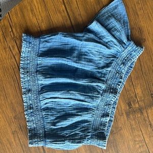 Aerie on sleeve Jean crop top NEVERWORN